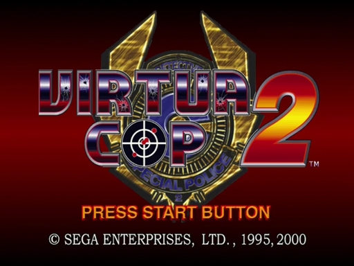 Virtua Cop 2 title screen for Sega Dreamcast